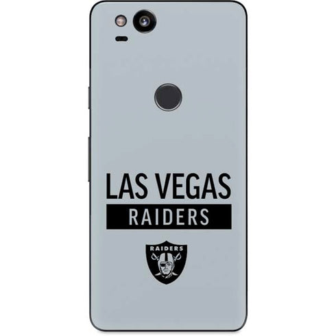 NFL Las Vegas Raiders Silver Performance Series Google Pixel 2 Skin
